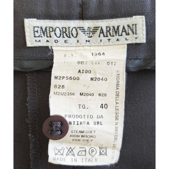 EMPORIO ARMANI Womens Dark Gray  2-Piece Pant Power Suit Blazer Jacket 38 / 40 - Picture 9 of 16